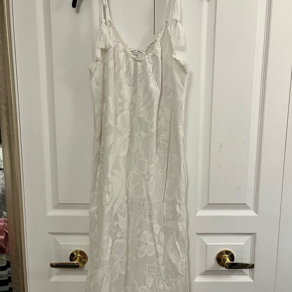 Aerie White Lace Swim Coverup